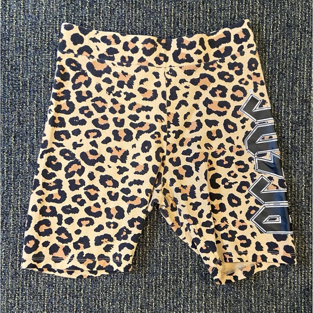 AC DC Animal Print Biking Shorts Women’s Size XL rock punk 1980-1990s